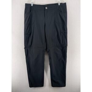 KUHL Pants Womens 16 Horizn RECCO Convertible Shorts Cargo Hiking Ripstop Black